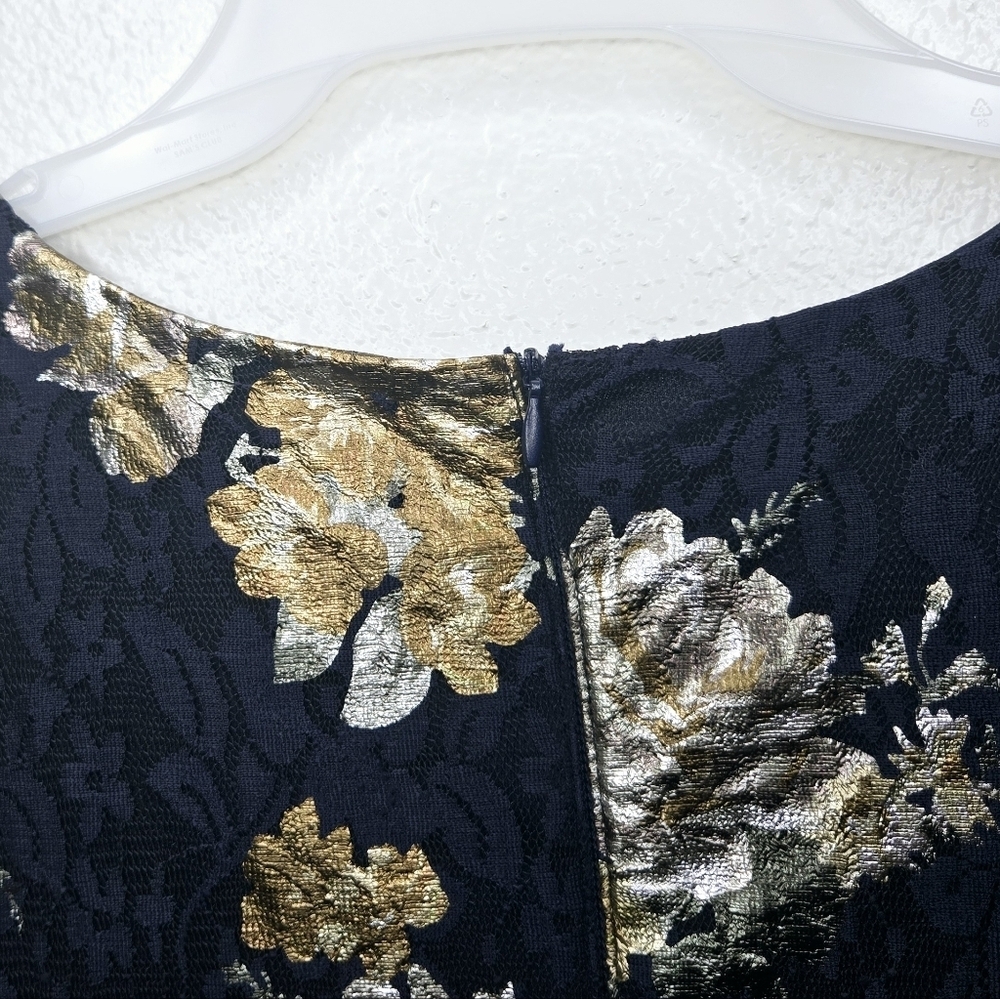 EnFocus Studio Navy blue Maxi dress with Floral design Sz 14 - Picture 8 of 13